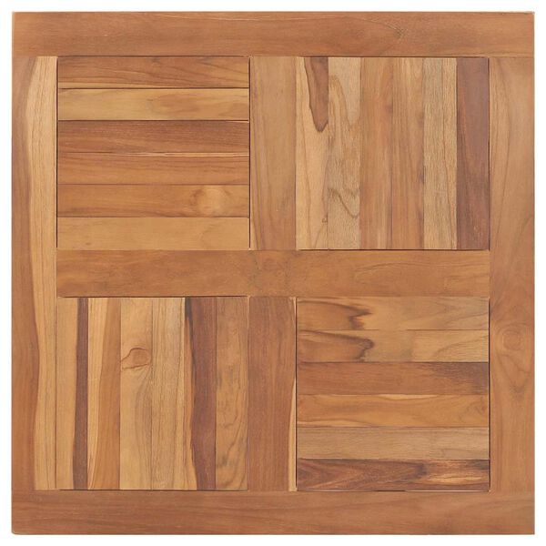 vidaXL Tischplatte Massivholz Teak Quadratisch 80×80×2,5 cm