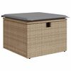 vidaXL 9-tlg. Garten-Sofagarnitur mit Kissen Beige Poly Rattan Akazie