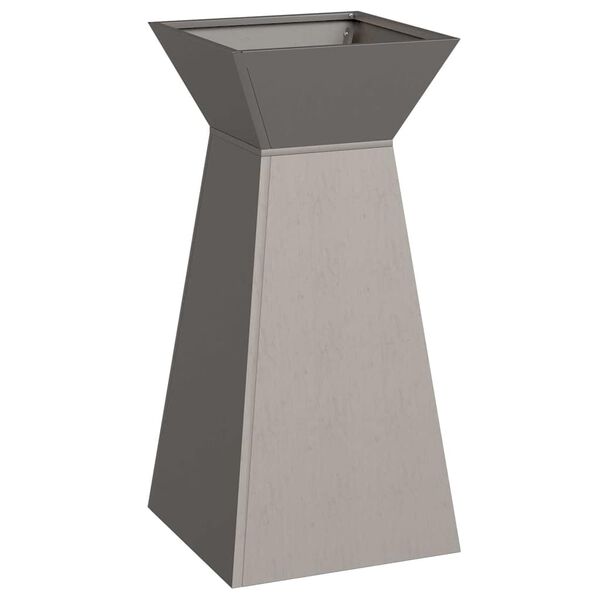 vidaXL S&auml;ulen Pflanzer 2 pcs Silber 35 x 35 x 73 cm