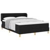 vidaXL Boxspringbett mit Matratze Creme 90x200 cm Stoff Schwarz