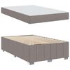 vidaXL Bettrahmen mit Matratze Taupe 120 x 200 cm Stoff