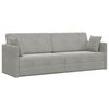 vidaXL Boden-Sofa-Bett 200cm Hellgrau Samt