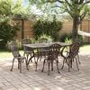 vidaXL Garten Essgruppe 7 pcs Bronze Aluminium