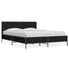 vidaXL Bettgestell Schwarz 120x200 cm Holzwerkstoff und Metall