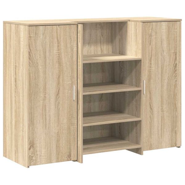vidaXL Empfangstheke Sonoma-Eiche 135x50x103,5 cm Holzwerkstoff