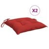 vidaXL Stuhlkissen 2 Stk. Rot 40x40x7 cm Oxford-Gewebe