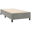 vidaXL Boxspringbett mit Matratze & LED Hellgrau 90x190 cm Samt
