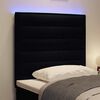 vidaXL LED Kopfteil mit LED-Lichtleisten Schwarz 100 cm Polyester