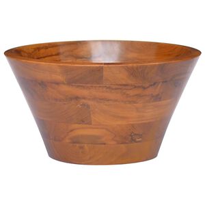 vidaXL Waschbecken Massivholz Teak &Phi;40x20 cm