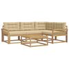 vidaXL Outdoor-Sofagarnitur 5 pcs Wei&szlig; und Beige 79 x 79 x 37 cm