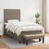 vidaXL Boxspringbett mit Matratze Taupe 80x200 cm Stoff