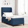 vidaXL Boxspringbett mit Matratze mit Kopfteil Blau 90 x 200 cm Stoff