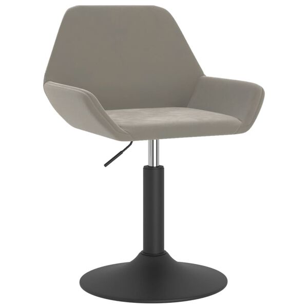 vidaXL Barhocker Hellgrau Samt