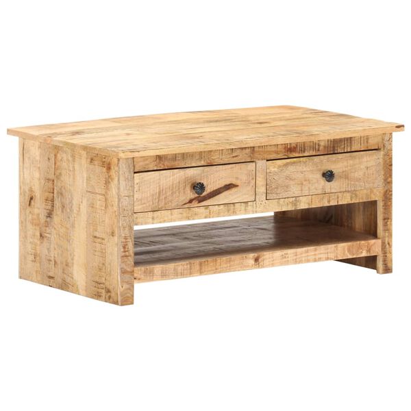 vidaXL Couchtisch 88x50x38 cm Raues Mangoholz