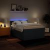 vidaXL Boxspringbett mit Matratze Blau 140x200 cm Stoff