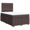 vidaXL Boxspringbett mit Matratze Dunkelbraun 120x200 cm Stoff