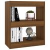 vidaXL B&uuml;cherregal/Raumteiler Braun Eichen-Optik 60x30x72 cm