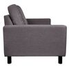 vidaXL Sofa 2-Sitzer Stoff Dunkelgrau