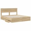 vidaXL Bettrahmen Sonoma-Eiche 180 x 200 cm Ingenieurs Holz