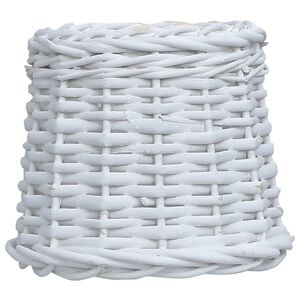 vidaXL Lampenschirm Korbweide 25 x 17 cm Wei&szlig;