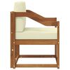 vidaXL Outdoor-Sofa Massives Akazienholz und Polyester Natur