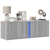 vidaXL TV-Wandschrank mit LED-Beleuchtung Grau Sonoma 100x31x35 cm