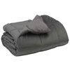 vidaXL Winterbettdecke Gepolstert Hellgrau 135 x 200 cm Mikrofaser