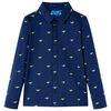 Kinderhemd Marineblau 116