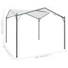 vidaXL Pavillon 3x3x2,6 m Weiß 180 g/m²