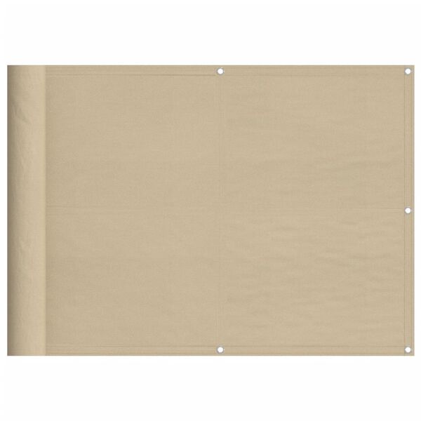 vidaXL Balkon-Sichtschutz Beige 75x700 cm 100 % Polyester-Oxford