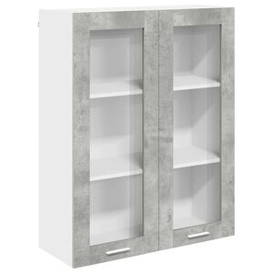vidaXL H&auml;ngeschrank mit T&uuml;r Beton Grau 80 x 31 x 100 cm Holzwerkstoff