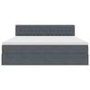 vidaXL Bett mit Stauraum und LED mit LED Dunkelgrau 180 x 200 cm Samt