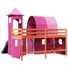vidaXL Kinderhochbett mit Turm Rosa 80x200 cm Massivholz Kiefer