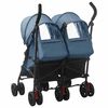 vidaXL Geschwisterwagen Marineblau Stahl