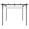 vidaXL Pergola mit Versenkbarem Dach Cremeweiß 3x3 m Stahl