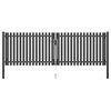 vidaXL Gartentor aus Stahl 400 x 100 cm Anthrazit