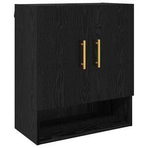 vidaXL Wandschrank Schwarz Eichen-Optik 60 x 31 x 70 cm Holzwerkstoff