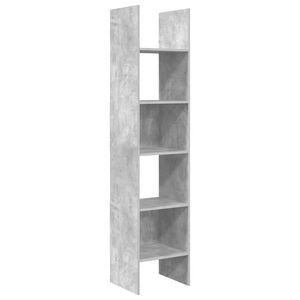 vidaXL B&uuml;cherregal Betongrau 40x35x180 cm Holzwerkstoff