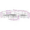 vidaXL 6-tlg. Garten-Sofagarnitur Weiß Massivholz Kiefer