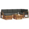 vidaXL Sofagarnituren 7 pcs Natur und Anthrazit Massivholz Akazie