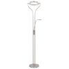 vidaXL Stehlampe 18 W Silbern 180 cm Dimmbar