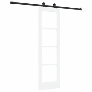 vidaXL Schiebet&uuml;r ORKDAL Wei&szlig; und Schwarz 61 x 198,5 cm
