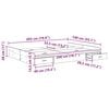 vidaXL Aufbewahrungsbettgestell Artisan-Eiche 140 x 200 cm