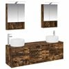vidaXL Badezimmerm&ouml;bel-Set 5 pcs Ger&auml;ucherte Eiche