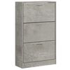 vidaXL Schuhschrank Betongrau 63x24x103 cm Holzwerkstoff