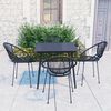 vidaXL 5-tlg. Garten-Essgruppe PVC Rattan Schwarz