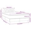 vidaXL Boxspringbett mit Matratze Dunkelblau 120x190 cm Samt