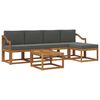 vidaXL Outdoor-Sofagarnitur 6 Stk. Natur und Anthrazit