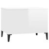 vidaXL Couchtisch Hochglanz-Weiß 60x44,5x45 cm Holzwerkstoff