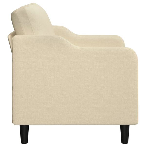 vidaXL 2-Sitzer-Sofa Creme 140 cm Stoff